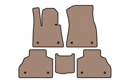Rubber floor mats Carsuit (2 rows, beige) for BMW X7 G07 2019- - image 1