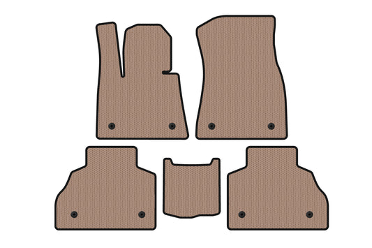 Rubber floor mats Carsuit (2 rows, beige) for BMW X7 G07 2019- - image 1