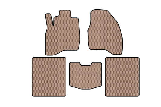 Rubber floor mats Carsuit (2015-2019, 5-seater, beige) for Ford Explorer 2011-2019 - image 1