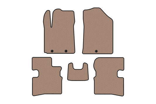 Rubber floor mats Carsuit (2009-2011, HB, beige) for Kia Picanto 2004-2011 - image 1