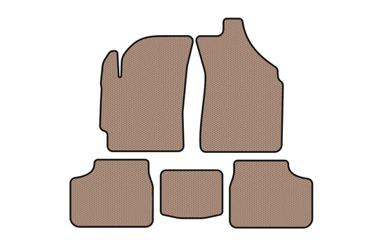 Rubber Floor Mats Carsuit (Beige) for Daewoo Matiz 2009-2015 - image 1