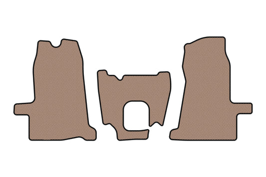Rubber floor mats Carsuit (2000-2006, 1+1, manual, beige) for Ford Transit 2000-2014 - image 1