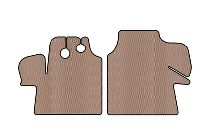 Rubber floor mats Carsuit (2002-2006, beige) for Fiat Ducato 1995-2006 - image 1