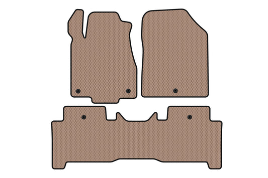 Rubber floor mats Carsuit (2 rows, beige) for Acura MDX 2007-2013 - image 1