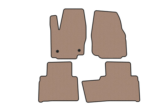 Rubber floor mats Carsuit (2 rows, beige) for Ford Galaxy 2007-2015 - image 1