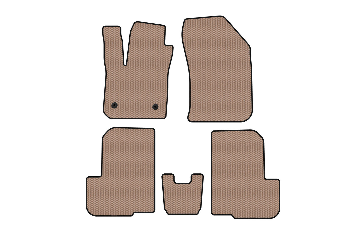 Rubber floor mats Carsuit (2 rows, 7-seater, beige) for Dacia Lodgy 2012-2022 - image 1