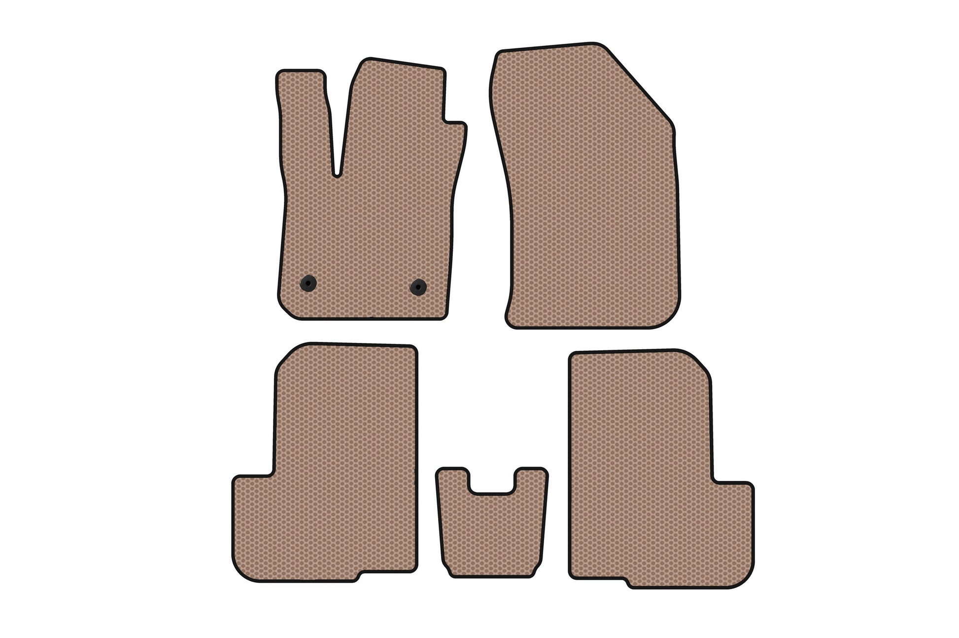 Rubber floor mats Carsuit (2 rows, 7-seater, beige) for Dacia Lodgy 2012-2022 - image 1