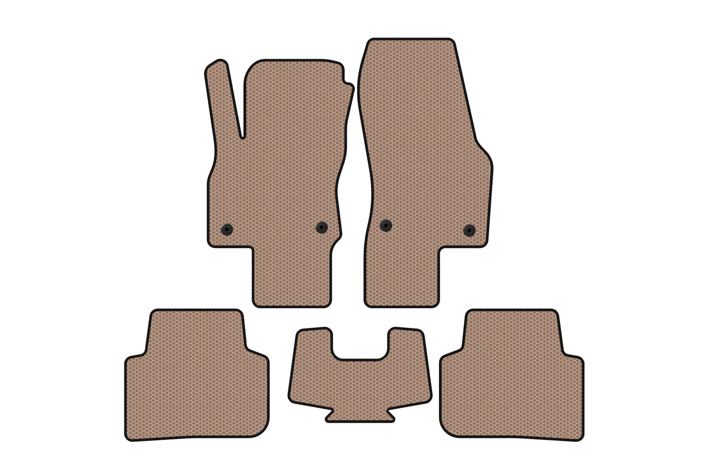 Rubber Floor Mats Carsuit (Beige) for Audi Q3 2019- - image 1