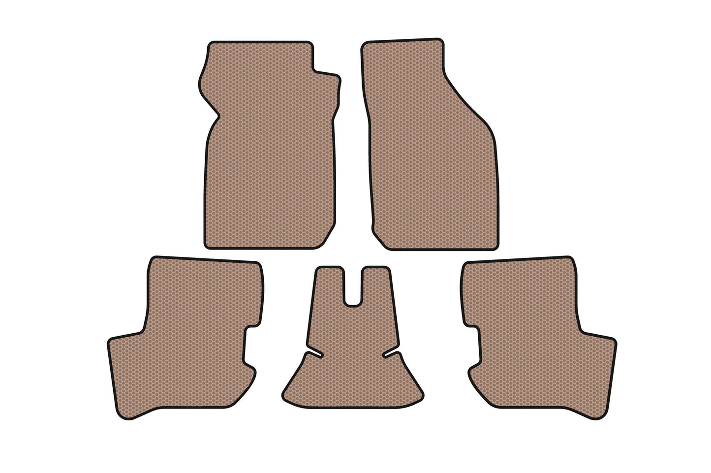 Rubber Floor Mats Carsuit (HB, Beige) for Ford Ka 1996-2008 - image 1