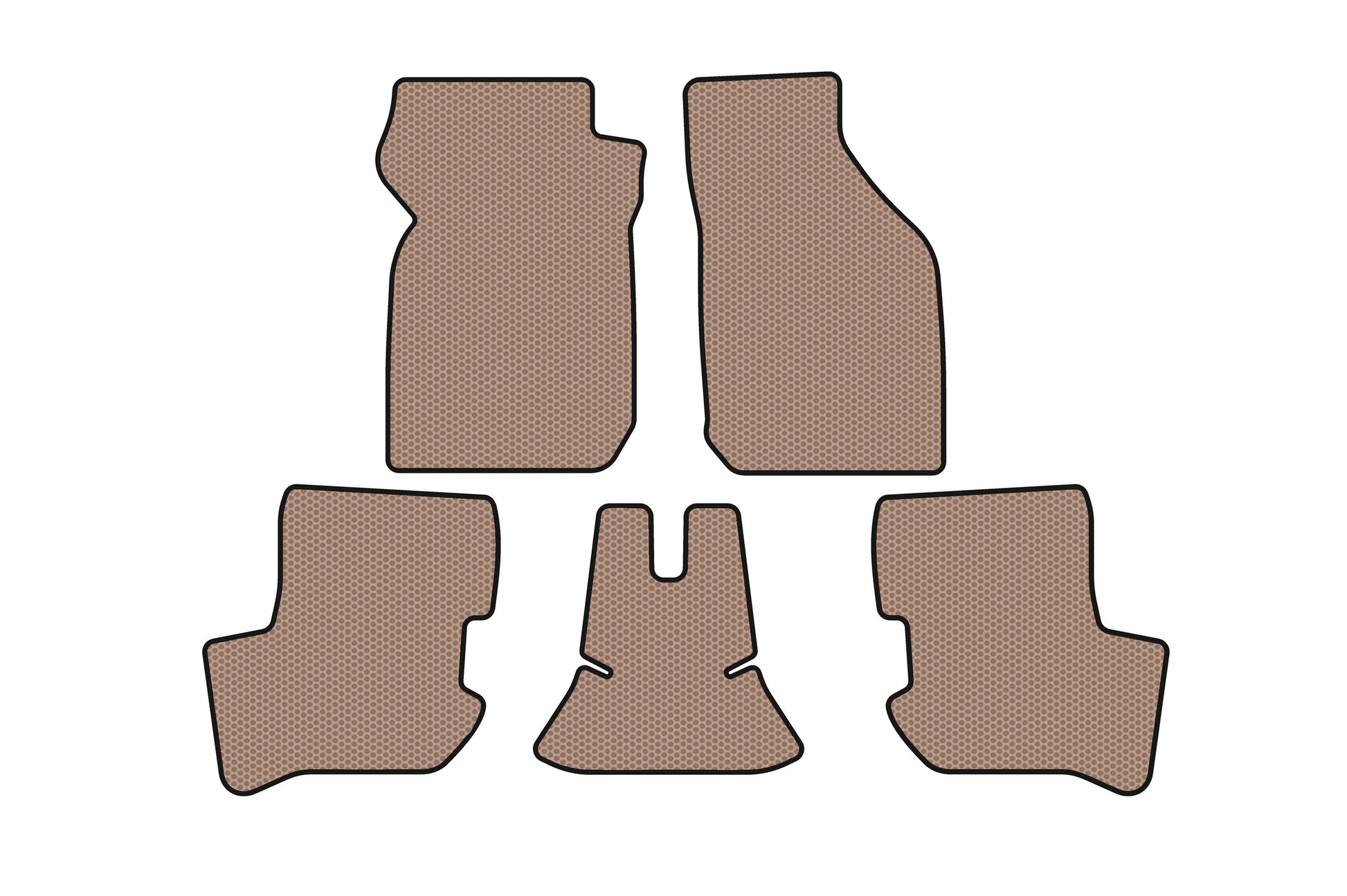 Rubber Floor Mats Carsuit (HB, Beige) for Ford Ka 1996-2008 - image 1
