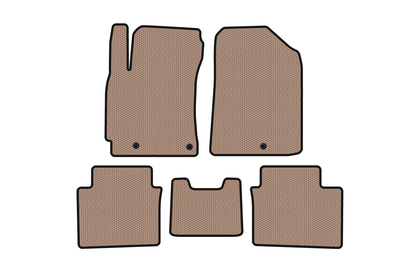 Rubber floor mats Carsuit (2018-2021, beige) for Kia Forte 2008–2024 - image 1
