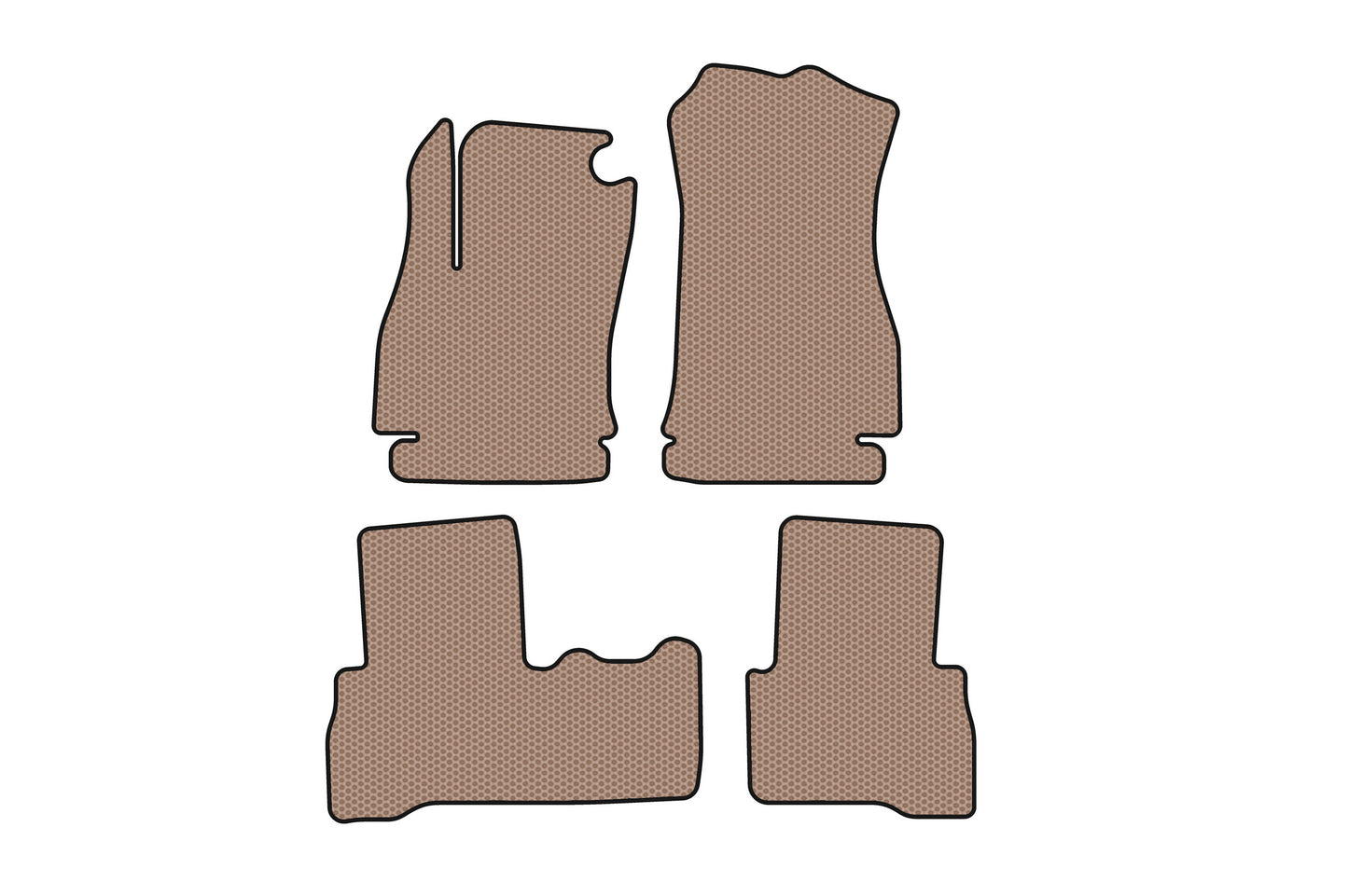 Rubber Floor Mats Carsuit (Beige) for Citroen Nemo 2007-2017 - image 1