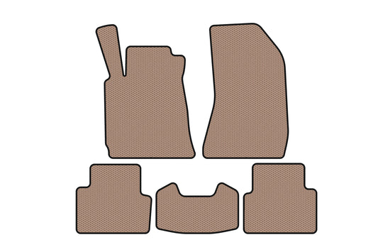 Rubber Floor Mats Carsuit V-1 (Beige) for Alfa Romeo 159 2005-2011 - image 1