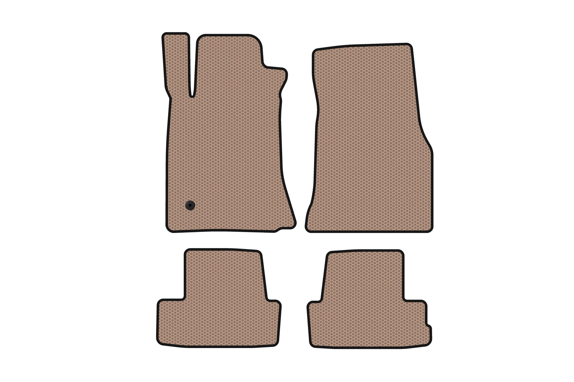 Rubber floor mats Carsuit (2005-2009, GT, Coupe, beige) for Ford Mustang 2005-2014 - image 1