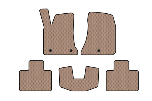 Rubber floor mats Carsuit (2015-2023, SD, beige) for Dodge Charger 2010-2023 - image 1