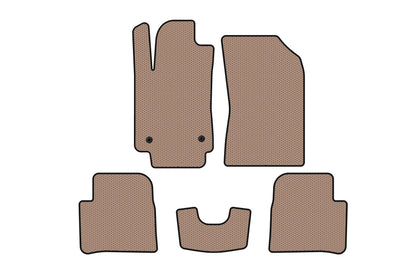 Rubber Floor Mats Carsuit (HB, Beige) for Citroen C-3 2016-2023 - image 1