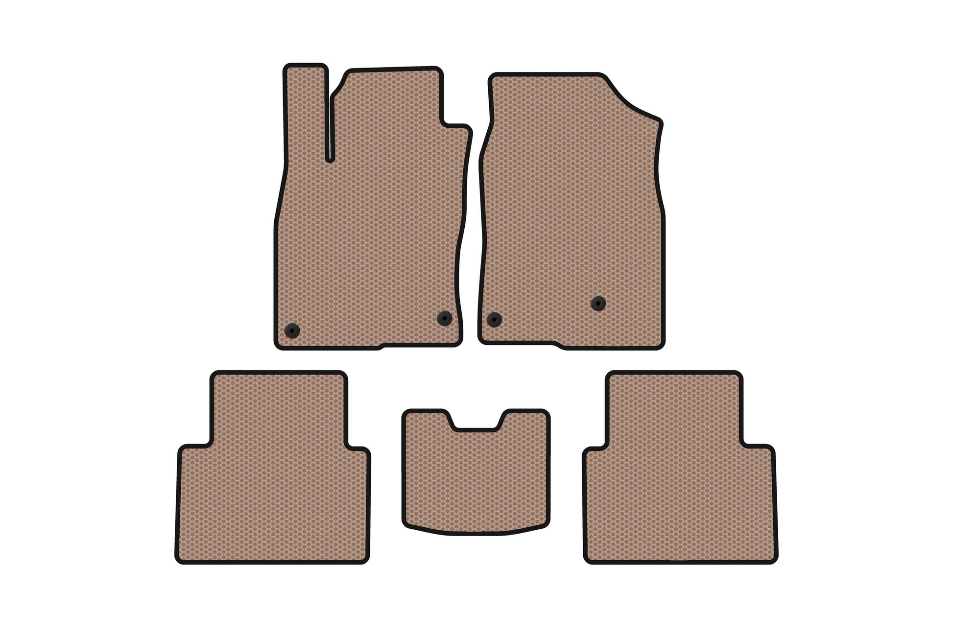 Rubber floor mats Carsuit (SD, beige) for Honda Civic Sedan X 2016-2021 - image 1
