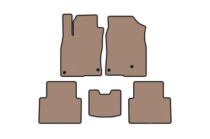 Rubber floor mats Carsuit (SD, beige) for Honda Civic Sedan X 2016-2021 - image 1
