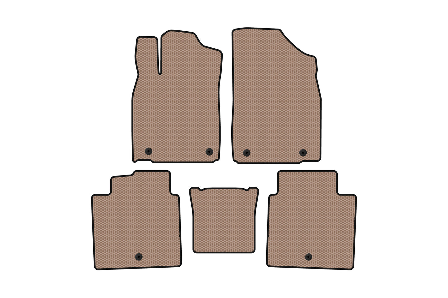 Rubber floor mats Carsuit (2012-2015, SD, beige) for Lexus ES 2012-2018 - image 1