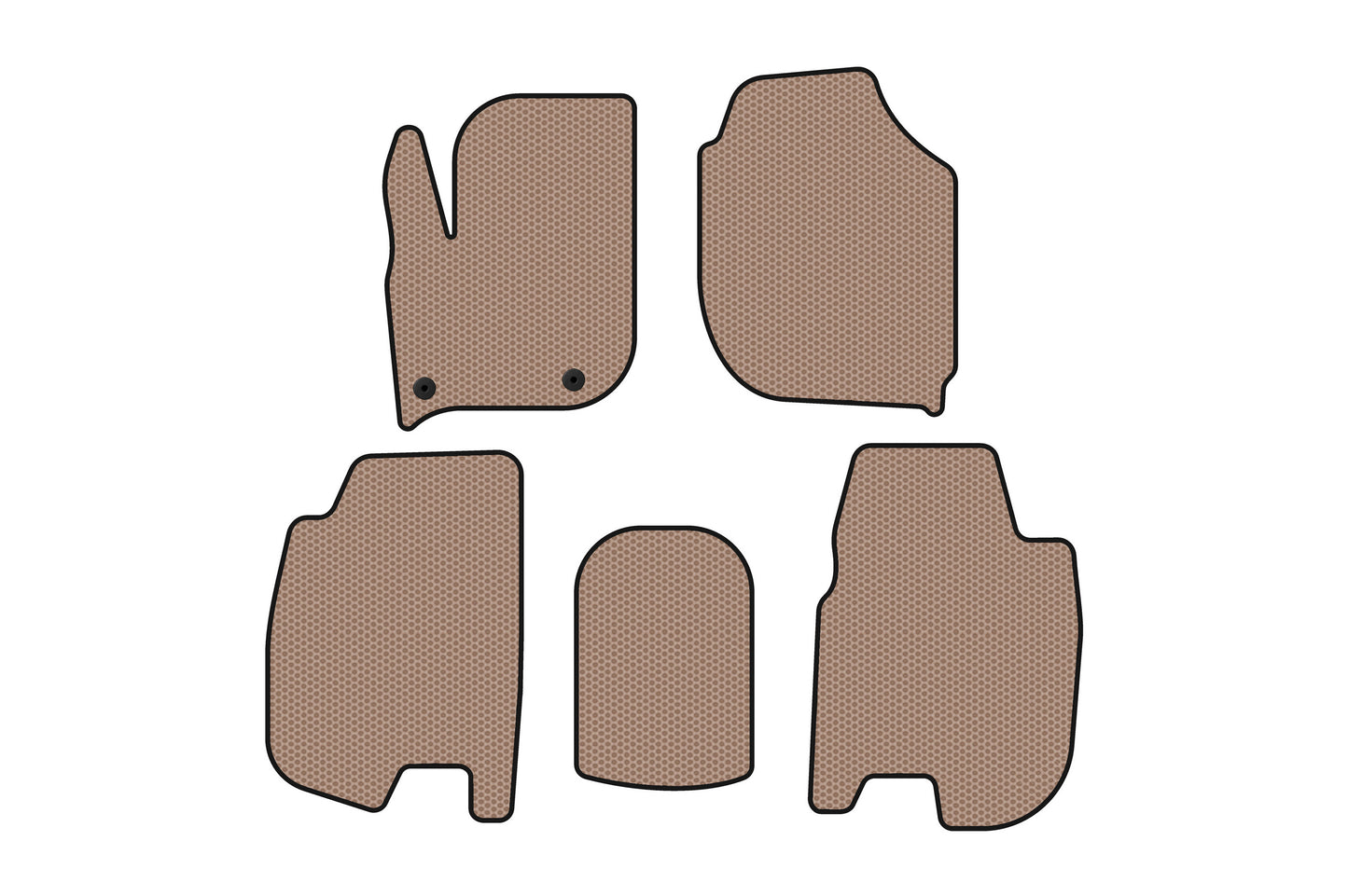 Rubber Floor Mats Carsuit (HB, Beige) for Honda FIT/Jazz 2014- - image 1