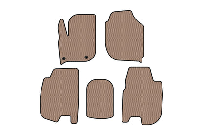 Rubber Floor Mats Carsuit (HB, Beige) for Honda FIT/Jazz 2014- - image 1