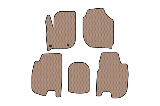 Rubber Floor Mats Carsuit (HB, Beige) for Honda FIT/Jazz 2014- - image 1