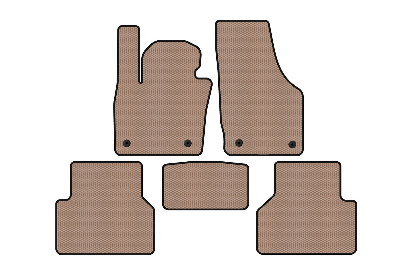 Rubber Floor Mats Carsuit (Beige) for Audi Q3 2011-2019 - image 1