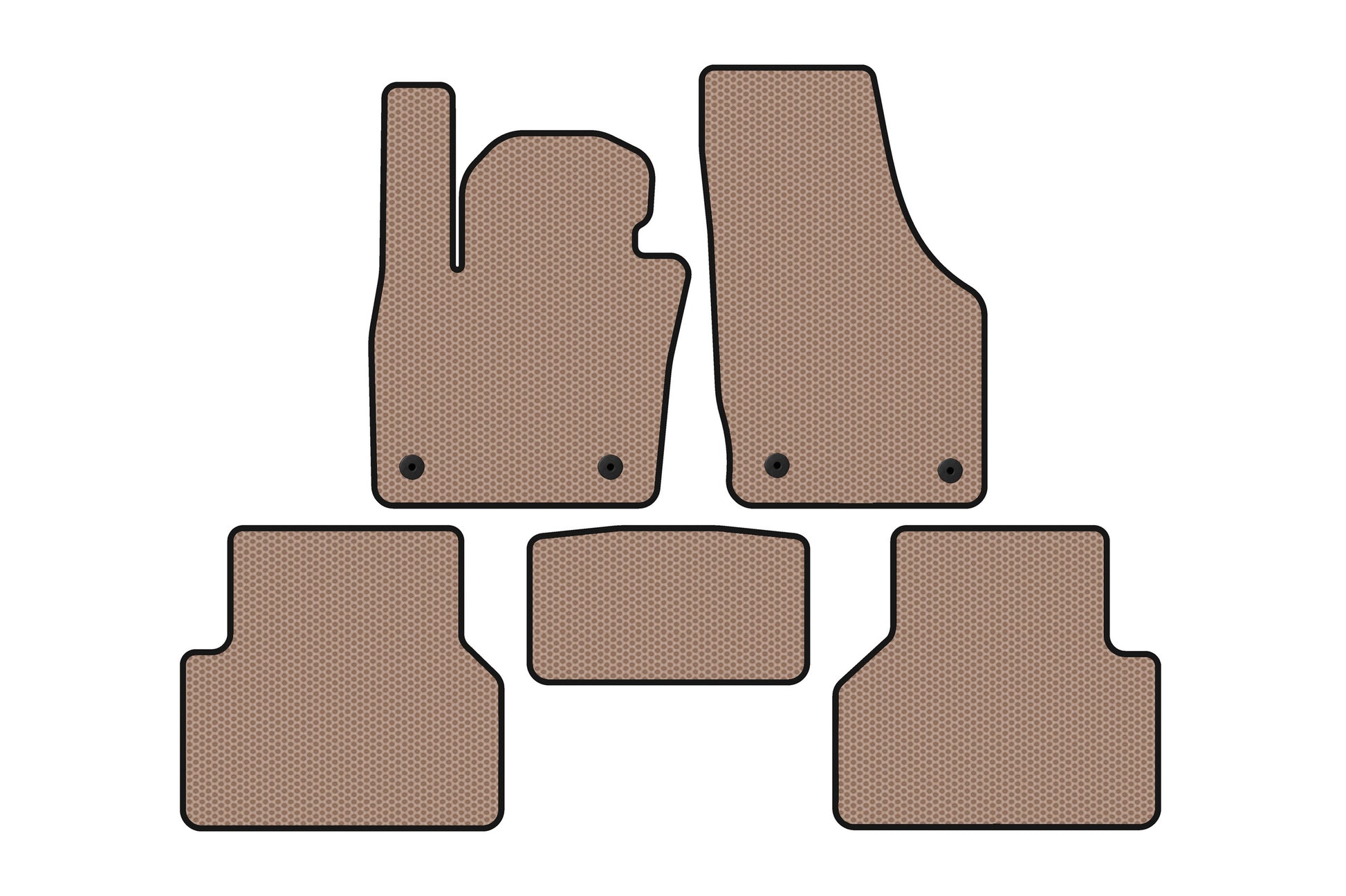 Rubber Floor Mats Carsuit (Beige) for Audi Q3 2011-2019 - image 1