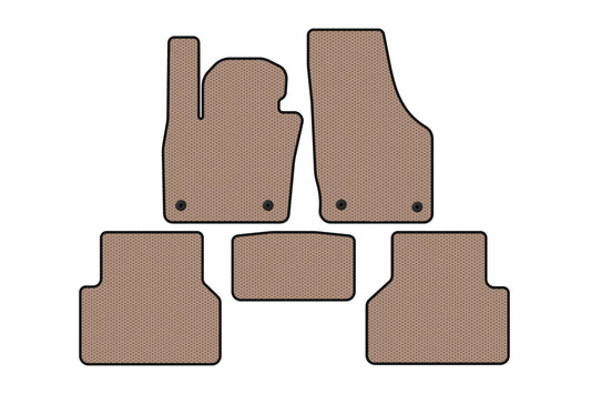 Rubber Floor Mats Carsuit (Beige) for Audi Q3 2011-2019 - image 1