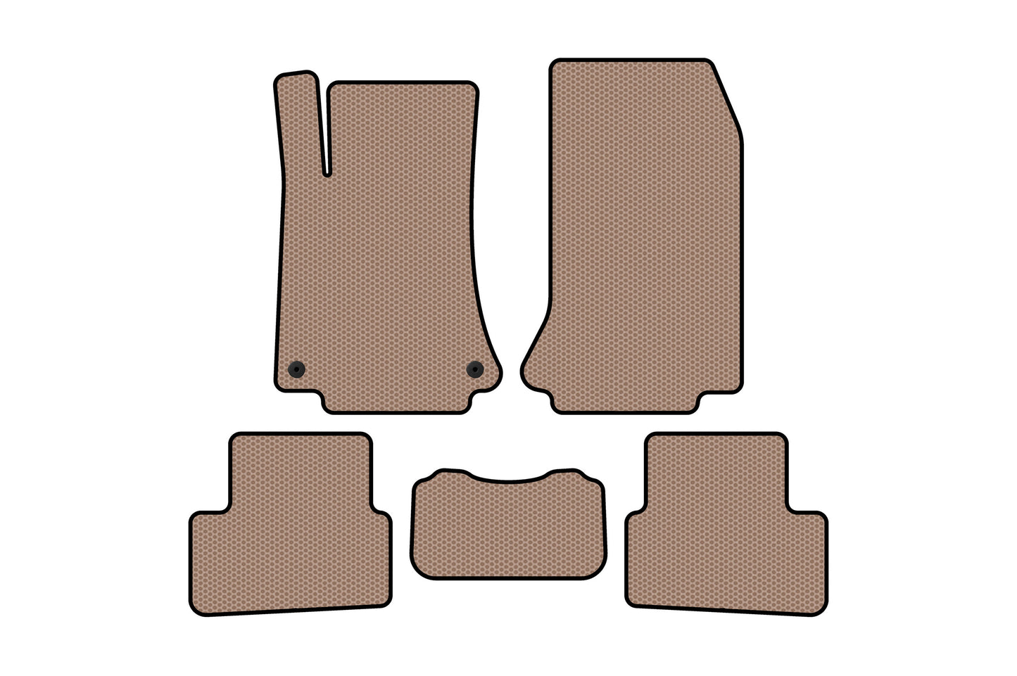 Rubber Floor Mats Carsuit (2003-2007, Coupe, Beige) for Smart 1998-2007 - image 1