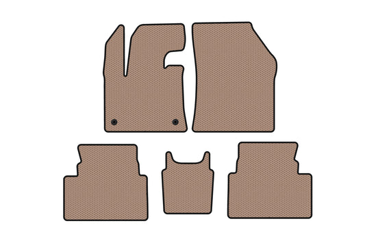 Rubber floor mats Carsuit (Floor-mounted accelerator, beige) for Citroen C5 Aircross 2017- - image 1