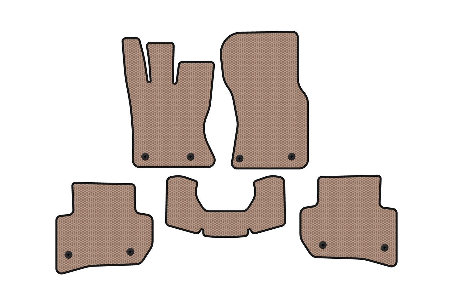 Rubber Floor Mats Carsuit (Beige) for Jaguar F-PACE 2016- - image 1