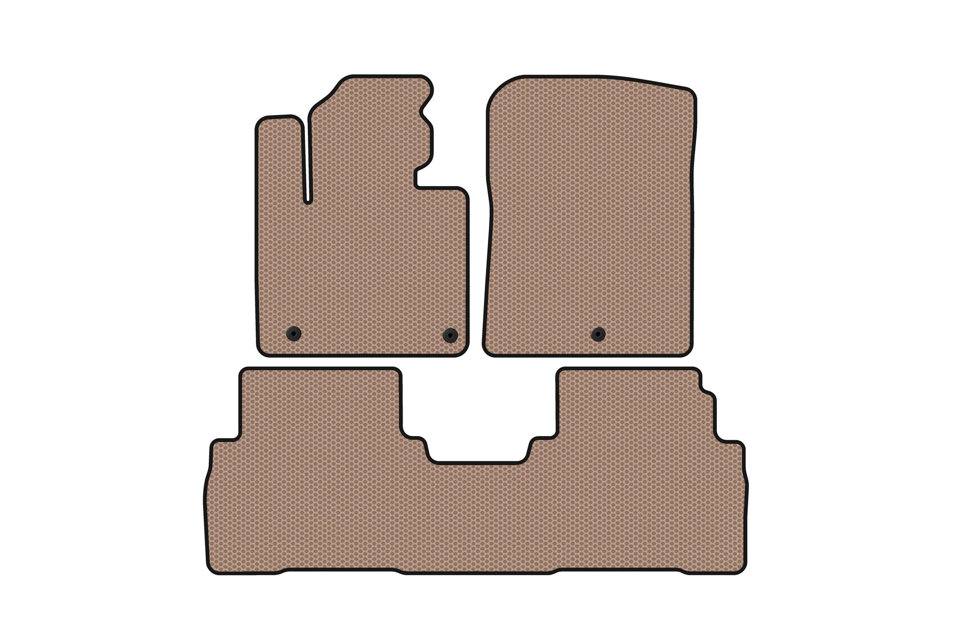 Rubber floor mats Carsuit (7-seater, beige) for Kia Sorento III UM 2014-2020 - image 1