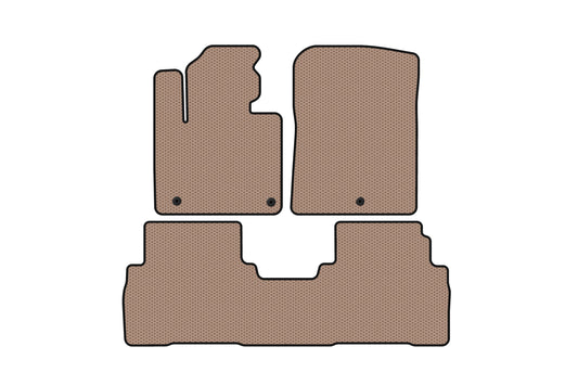 Rubber floor mats Carsuit (7-seater, beige) for Kia Sorento III UM 2014-2020 - image 1