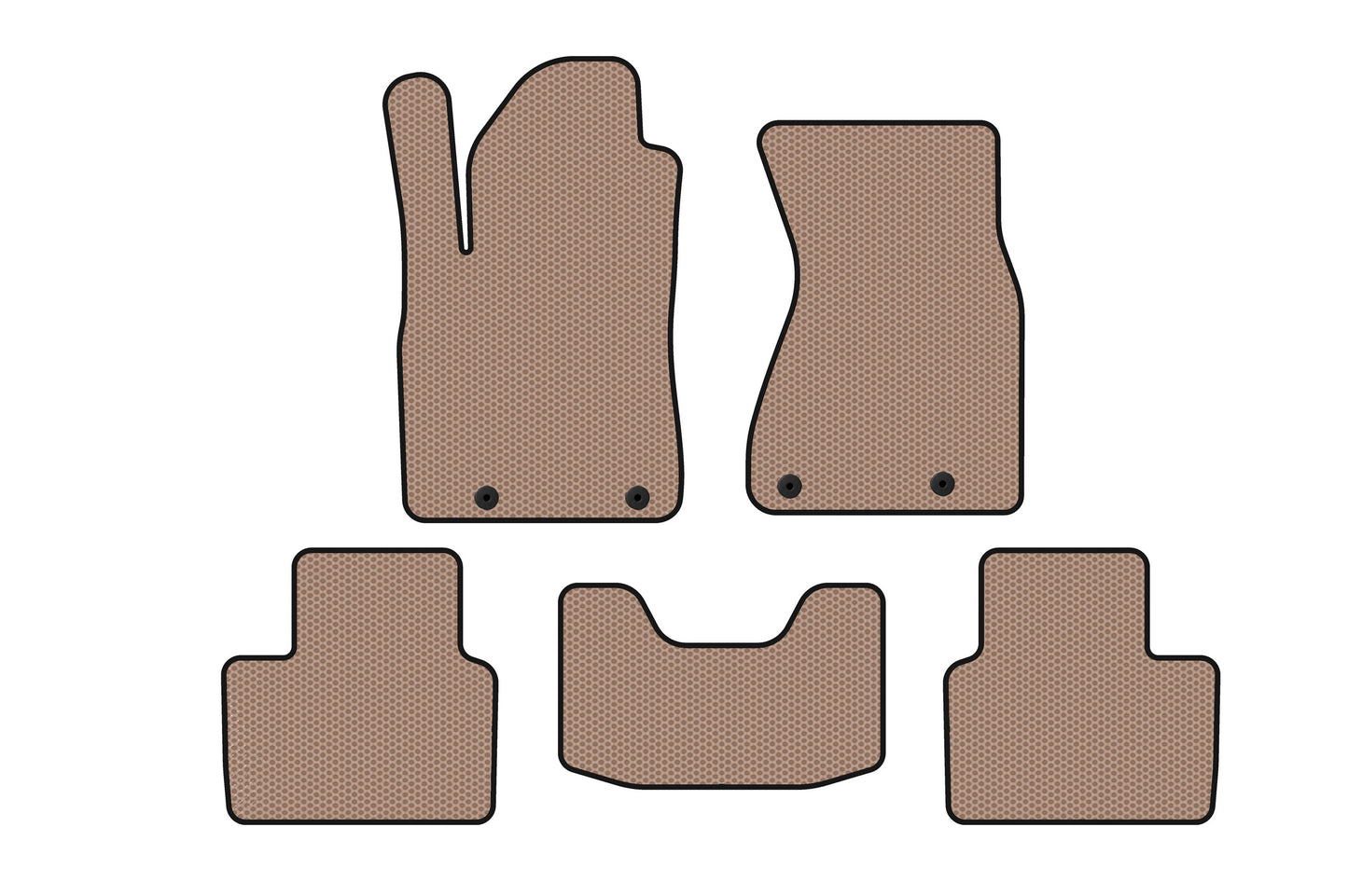 Carsuit rubber floor mats (Sedan, beige) for Audi A8 1994-2002 - image 1