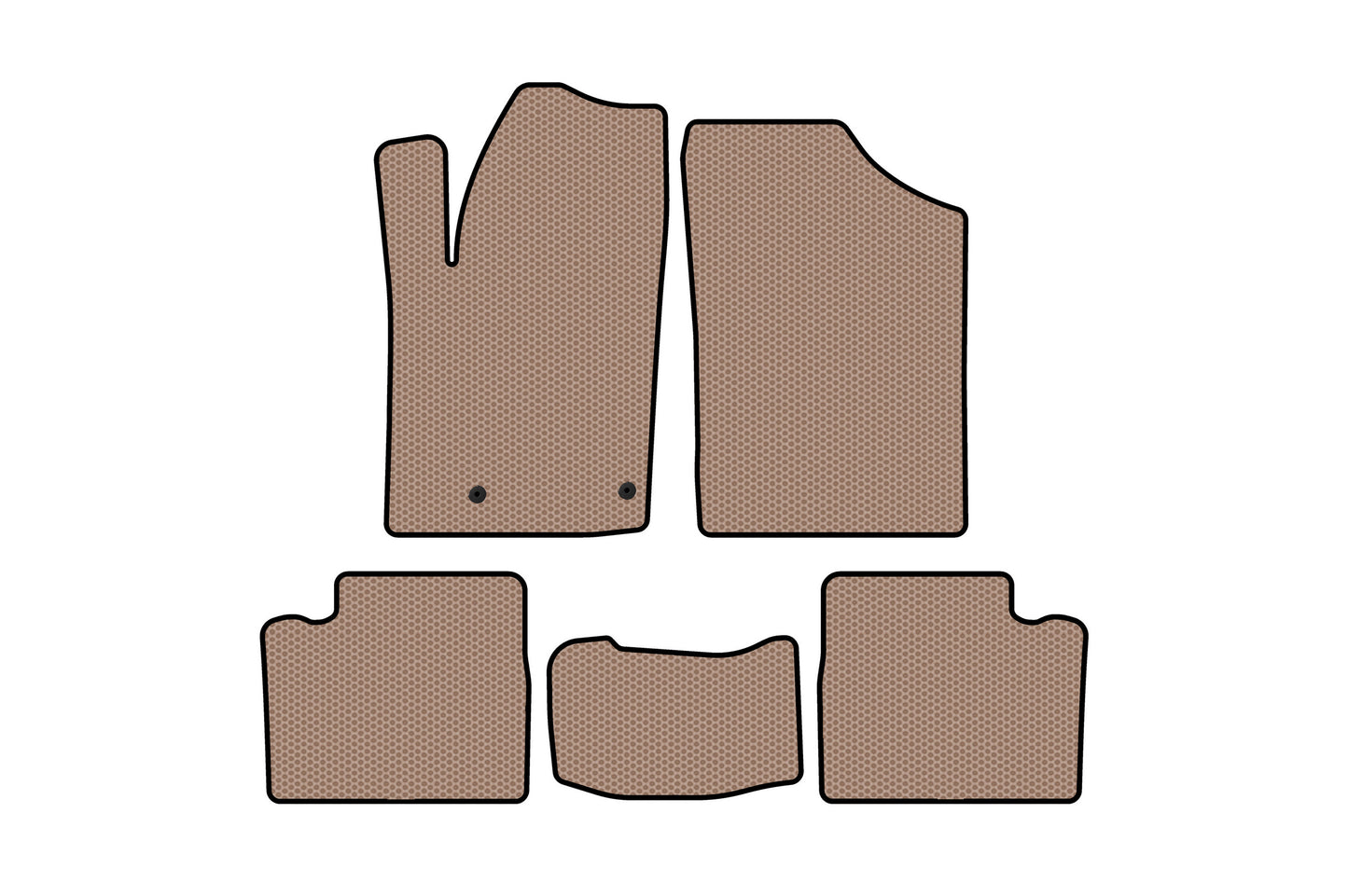 Rubber Floor Mats Carsuit (Beige) for Citroen Berlingo 1996-2008 - image 1
