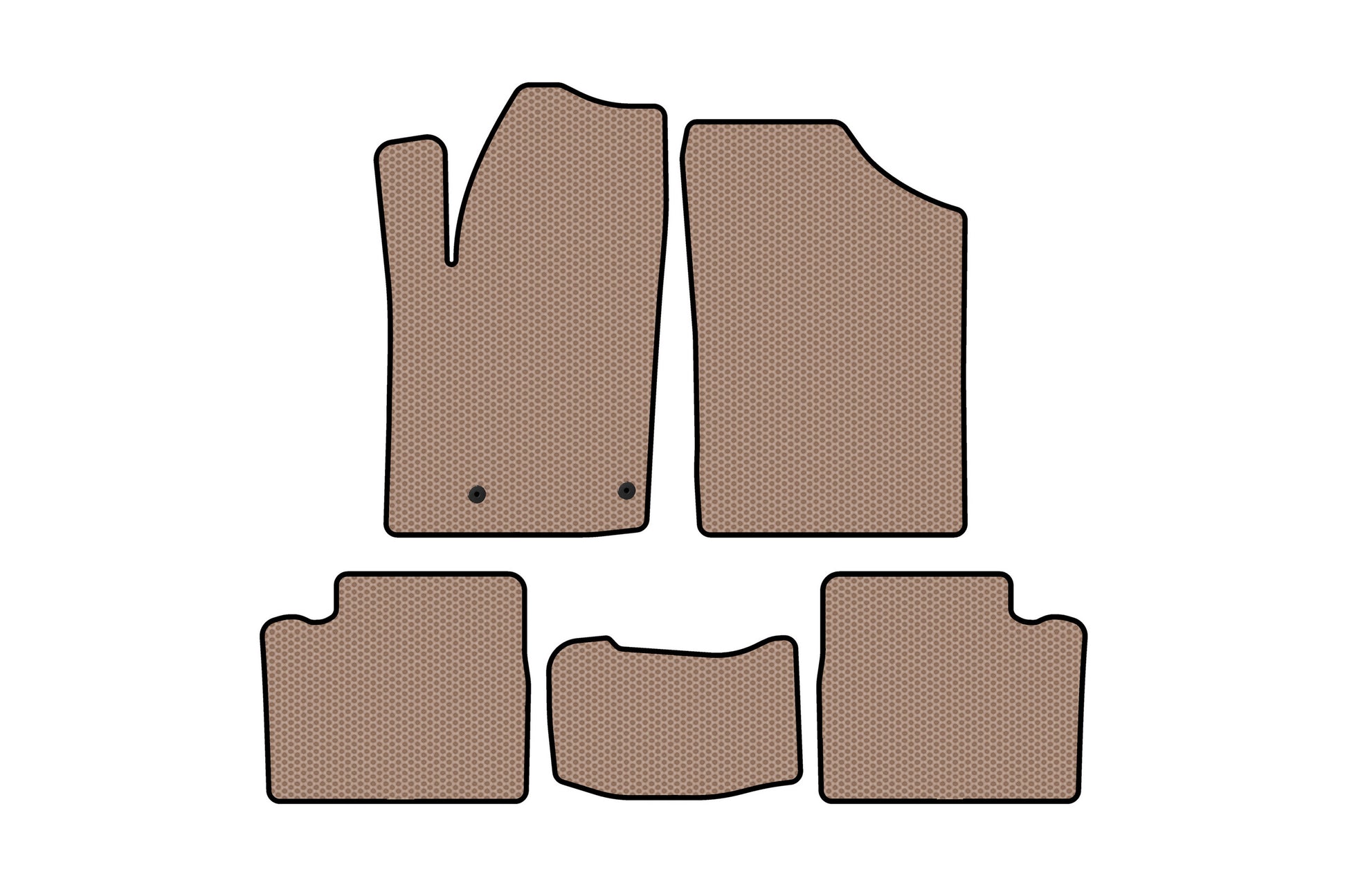 Rubber Floor Mats Carsuit (Beige) for Citroen Berlingo 1996-2008 - image 1