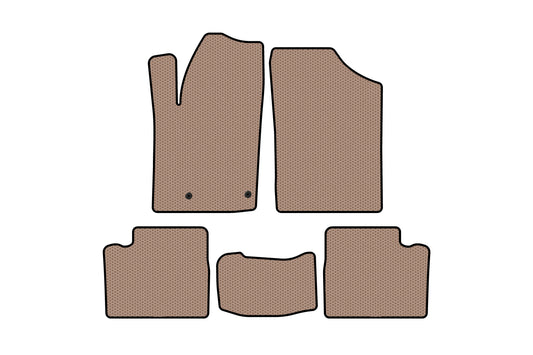 Rubber Floor Mats Carsuit (Beige) for Citroen Berlingo 1996-2008 - image 1