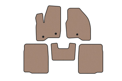 Rubber floor mats Carsuit (2 rows, 2011-2015, beige) for Ford Explorer 2011-2019 - image 1