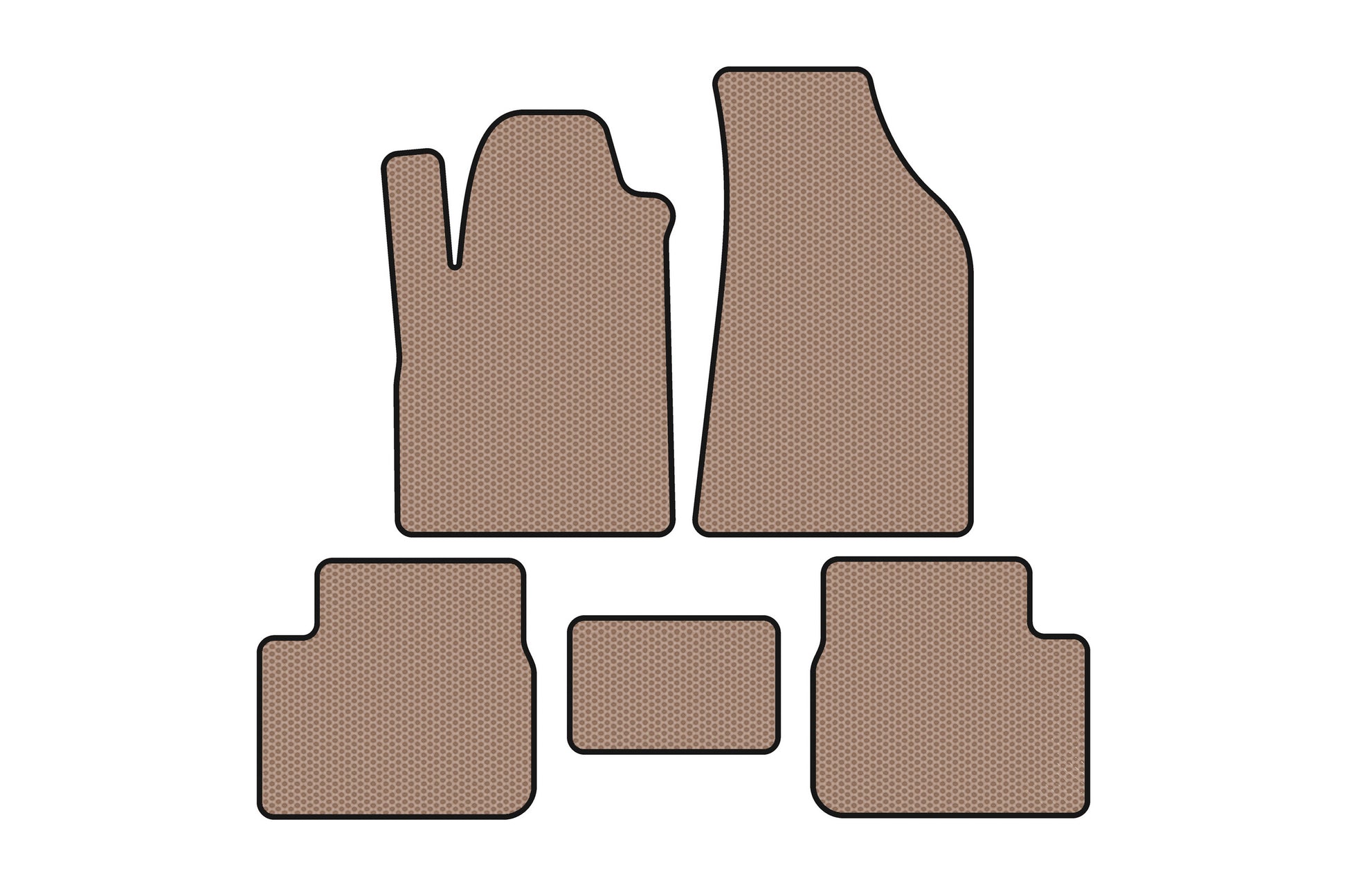Rubber Floor Mats Carsuit (Beige) for Fiat Bravo 2008-2016 - image 1