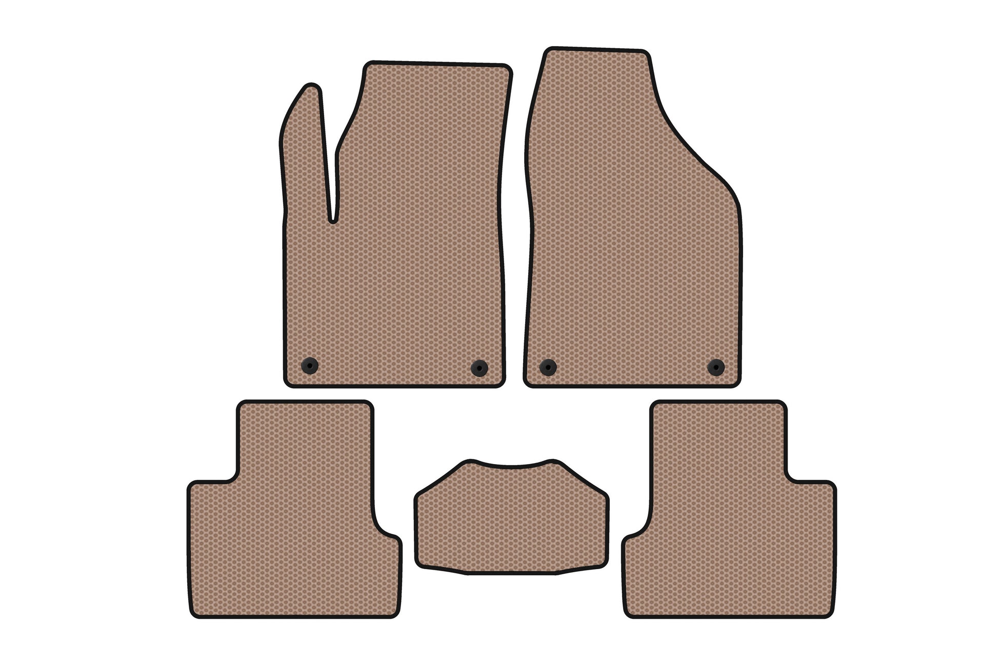 Rubber floor mats Carsuit (2018+, beige) for Jeep Cherokee KL 2013- - image 1