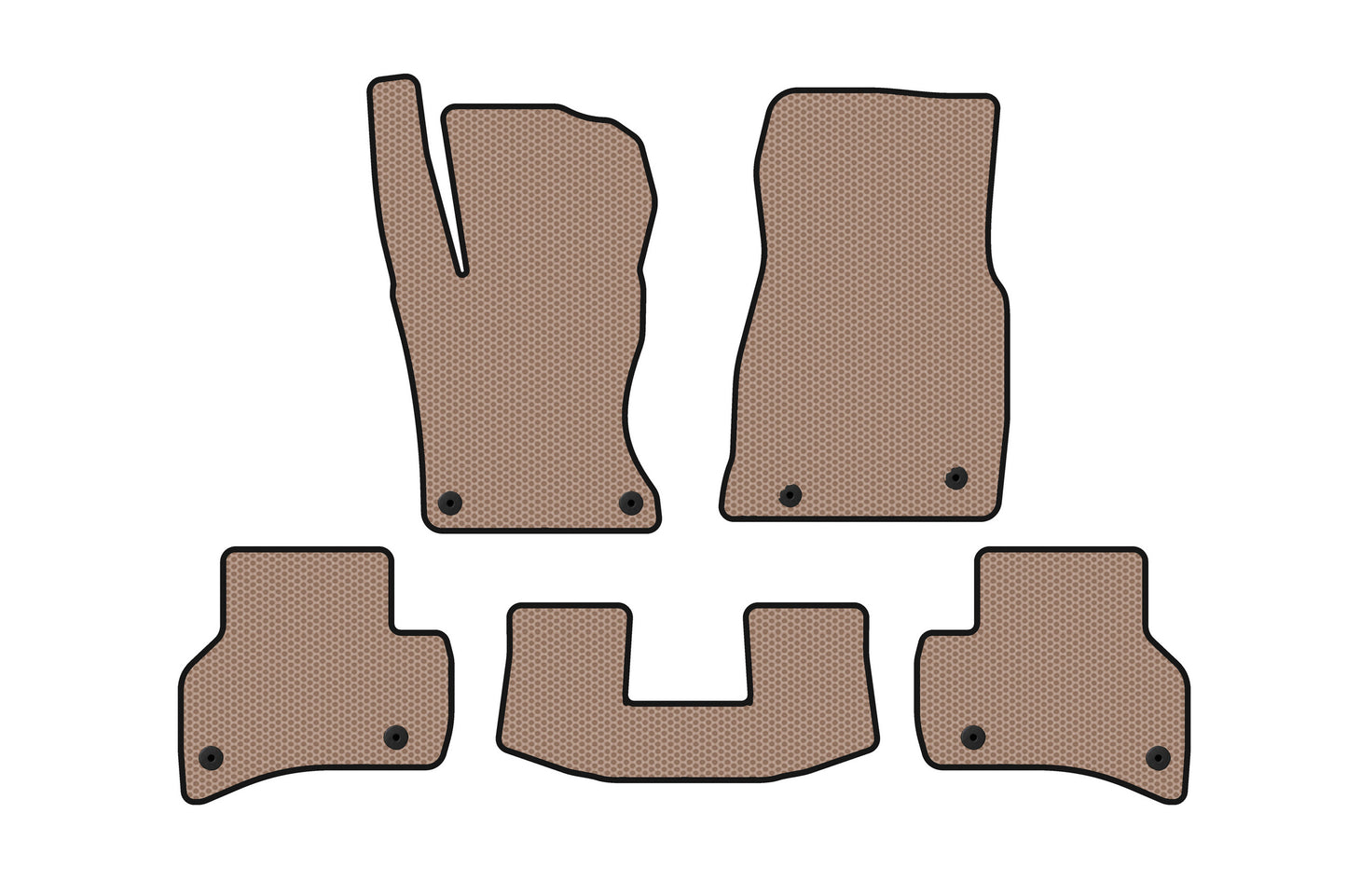 Rubber floor mats Carsuit (2015-2019, SD, beige) for Jaguar XE 2016- - image 1