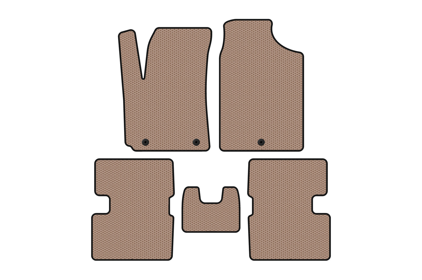 Rubber Floor Mats Carsuit (HB, Beige) for Kia Picanto 2016- - image 1