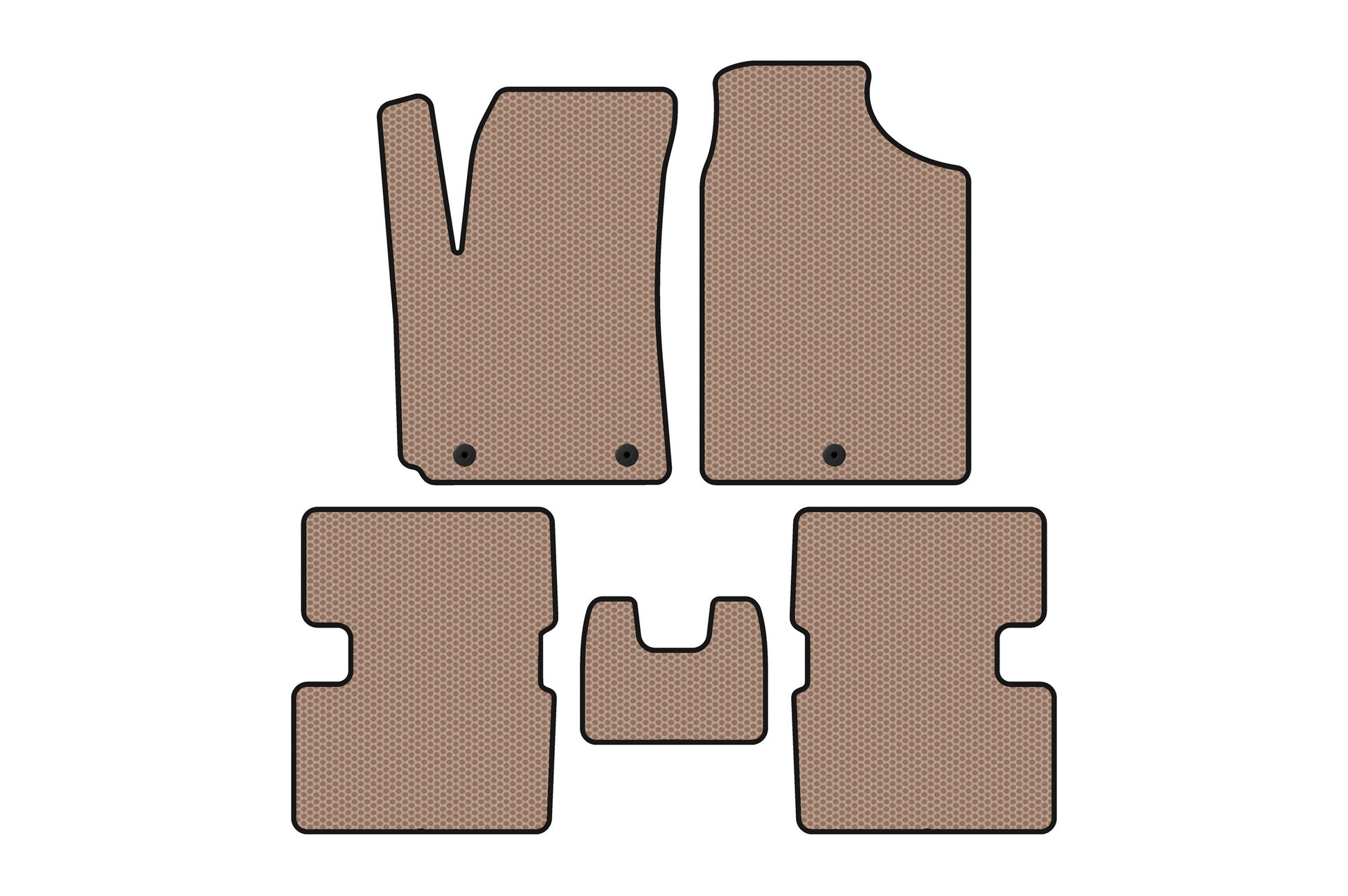 Rubber Floor Mats Carsuit (HB, Beige) for Kia Picanto 2016- - image 1