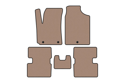 Rubber Floor Mats Carsuit (HB, Beige) for Kia Picanto 2016- - image 1