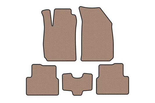 Rubber floor mats Carsuit (SD, beige) for RAVON R4 2016-2020 - image 1