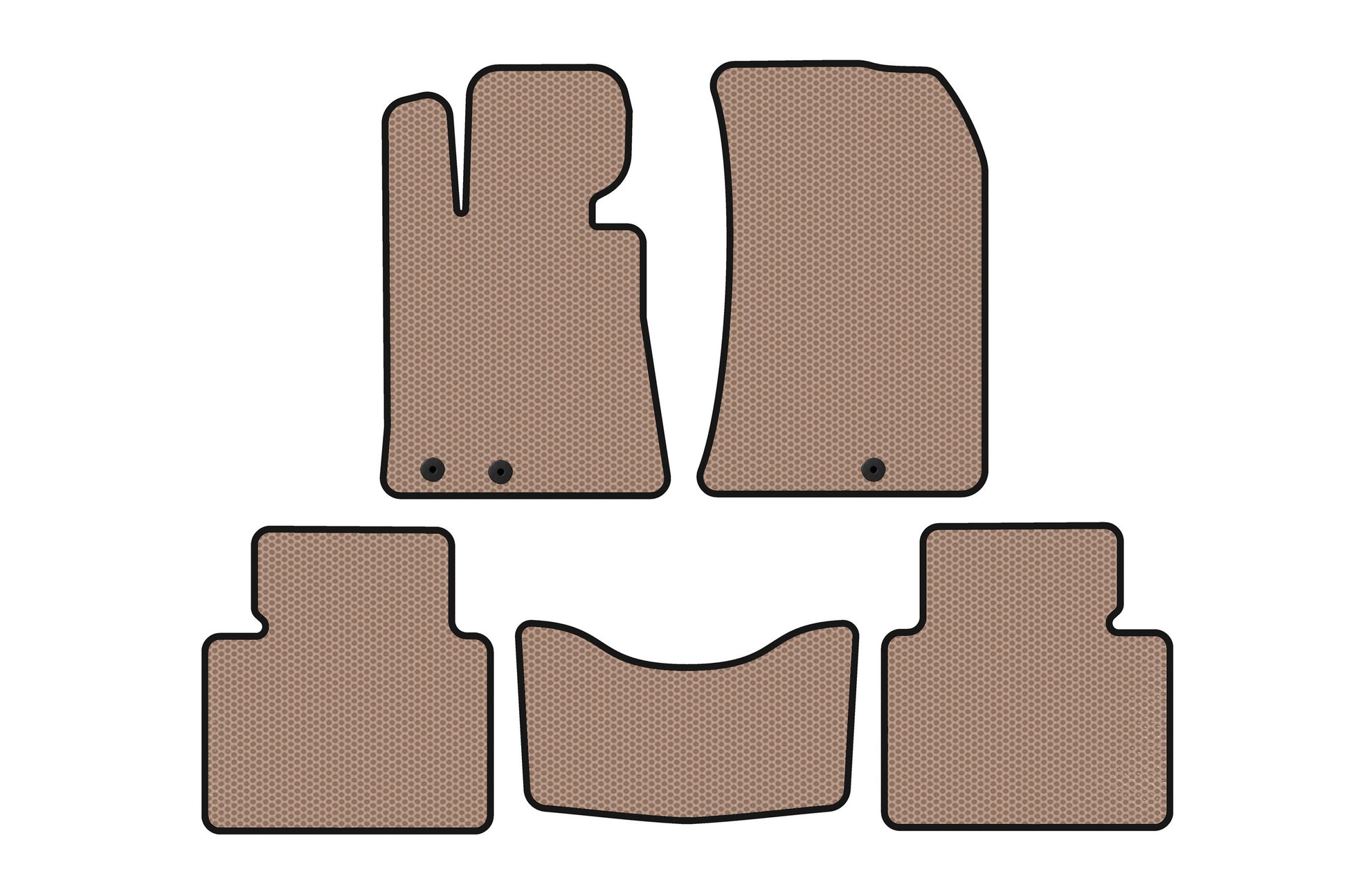 Rubber Floor Mats Carsuit (Beige) for Hyundai Genesis BH 2008-2013 - image 1