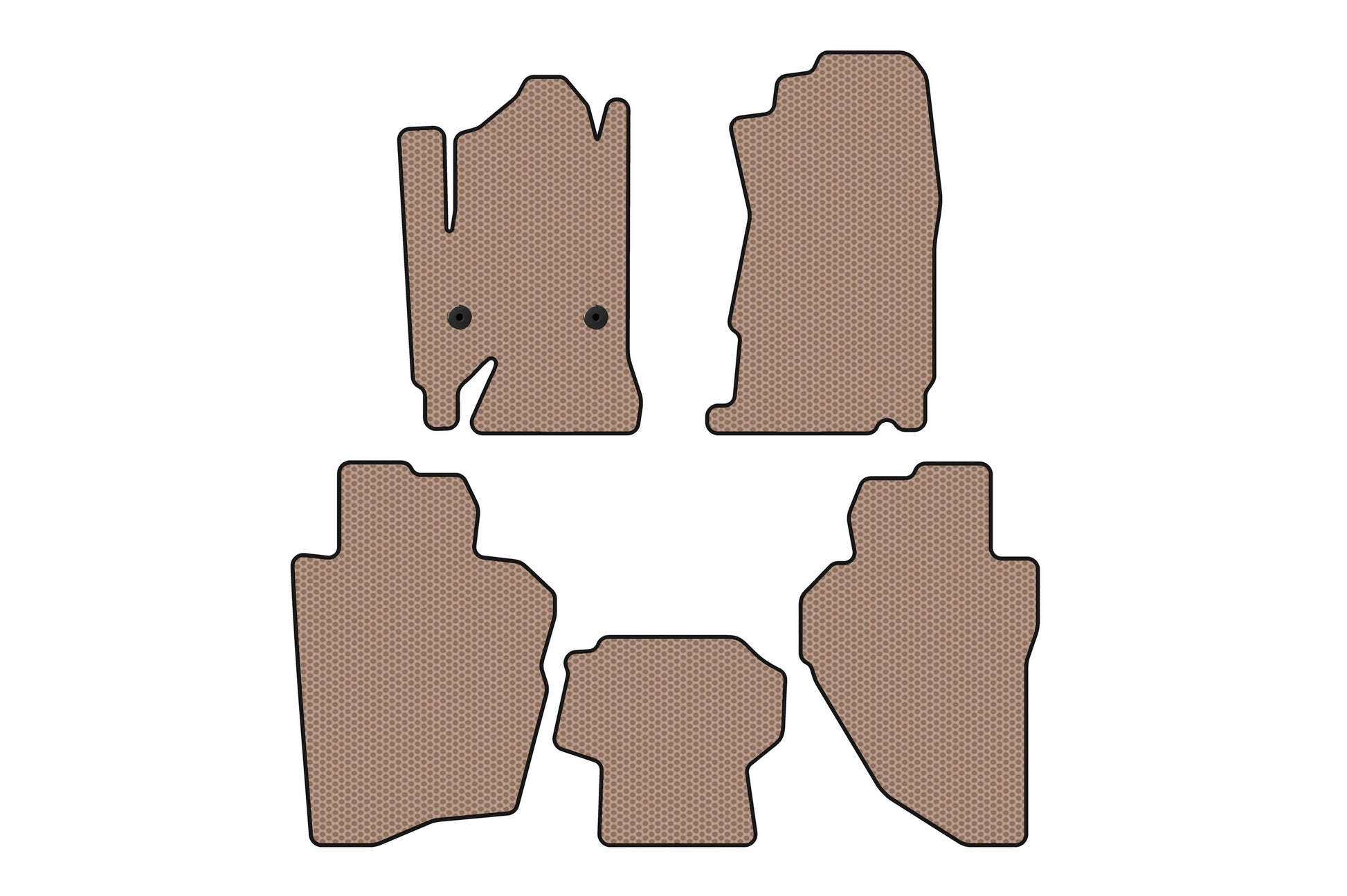 Rubber Floor Mats Carsuit (Beige) for Chevrolet Silverado 2013-2019 - image 1