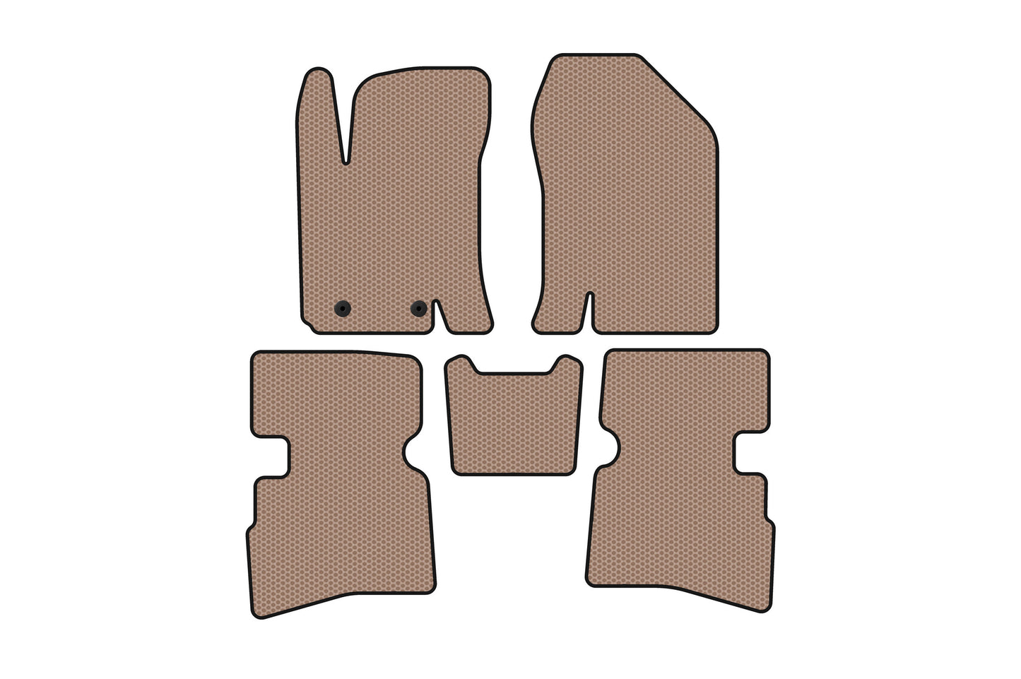 Rubber Floor Mats Carsuit (Beige) for JAC S4 2018- - image 1