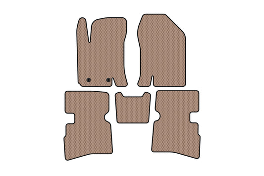 Rubber Floor Mats Carsuit (Beige) for JAC S4 2018- - image 1